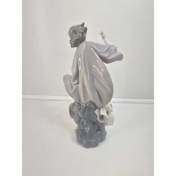 LLADRO Angel with Tambourine # 1320 Angel Sitting on Rock Spain - Picture 3 of 6